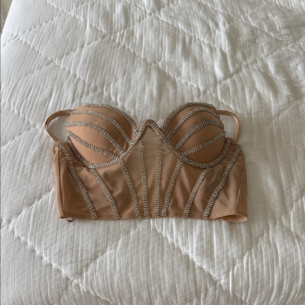 Windsor Nude Beaded Longline Strapless Bra - Picture 2 of 3